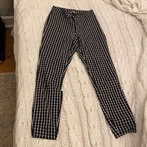 Stretchy plaid pants